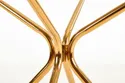 Кухонний стіл HALMAR RONDO 110x110 см, стільниця - прозора, ніжки - золото фото thumb №13