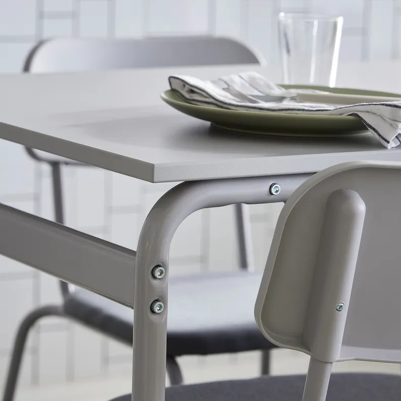 IKEA GRÅSALA ГРОСАЛА, стол, серый / серый, 110x67x75 см 994.840.27 фото №3