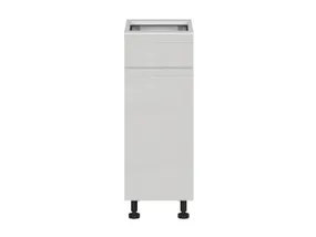 BRW Кухонный цокольный шкаф Sole 30 см левый с ящиками soft-close светло-серый глянец, альпийский белый/светло-серый глянец FH_D1S_30/82_L/STB-BAL/XRAL7047 фото