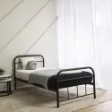 Кровать односпальная металлическая 90x200 см MEBEL ELITE PABLO, черный фото thumb №2