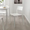 IKEA VANGSTA ВАНГСТА / JANINGE ЯН-ИНГЕ, стол и 6 стульев, белый / белый, 120 / 180 см 094.830.32 фото thumb №5