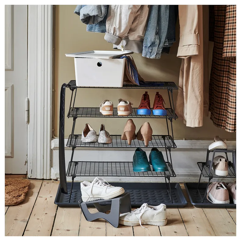 IKEA MURVEL МУРВЕЛЬ, модуль для зберігання  взуття, сірий, 14x14x24 см 204.348.32 фото №7