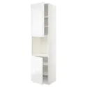 IKEA METOD МЕТОД, висока шафа для дух, 2 дверцят / пол, білий / ВОКСТОРП глянцевий / білий, 60x60x240 см 994.635.29 фото thumb №1