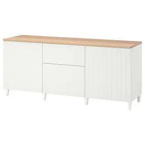IKEA BESTÅ БЕСТО, модуль для зберігання із шухлядами, білий/Суттервікен/Каббарп білий, 180x42x76 см 094.127.99 фото
