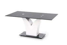 Кухонний стіл HALMAR VESPER 160x90 см чорний, білий фото