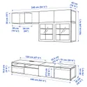 IKEA BESTÅ БЕСТО, шкаф для ТВ, комбин / стеклян дверцы, Lappviken / Sindvik темно-серый, 240x42x231 см 795.561.62 фото thumb №7