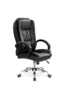 Крісло комп'ютерне офісне обертове HALMAR RELAX чорний, екошкіра фото thumb №1