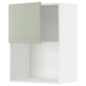 IKEA METOD МЕТОД, шафа навісна для мікрохвильової печ, білий / Стенсунд світло-зелений, 60x80 см 494.866.70 фото