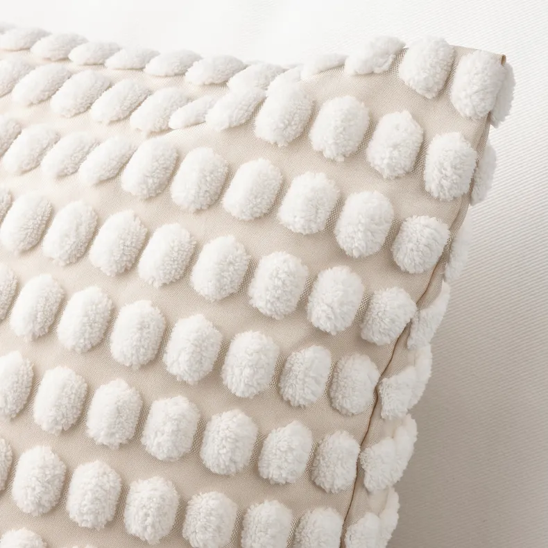 IKEA SVARTPOPPEL СВАРТПОППЕЛ, чохол на подушку, кремово-білий, 50x50 см 605.430.04 фото №3