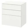 IKEA SMÅSTAD СМОСТАД / PLATSA ПЛАТСА, комод с 3 ящиками, белый / белый, 60x42x63 см 294.201.33 фото