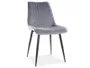 Кухонный стул SIGNAL KIM Velvet, Bluvel 14 - серый фото