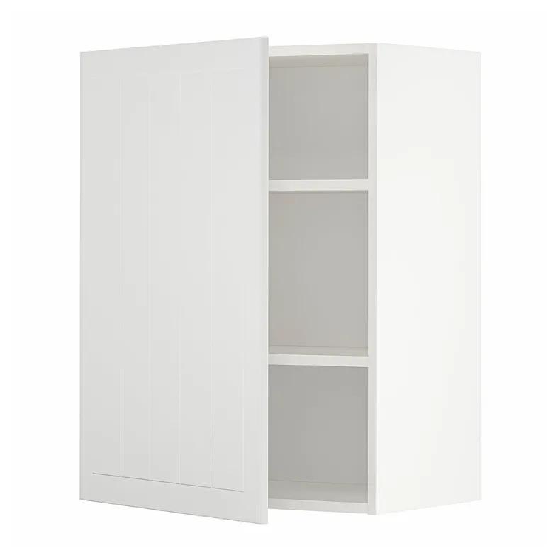IKEA METOD МЕТОД, шафа навісна із полицями, білий / стенсундський білий, 60x80 см 594.678.74 фото №1