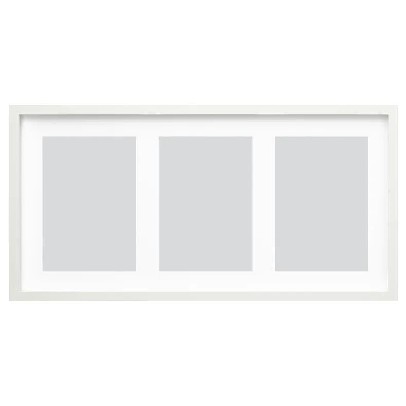 IKEA RÖDALM РЕДАЛЬМ, рамка для 3х фото, білий, 81x40 см 105.537.31 фото №1