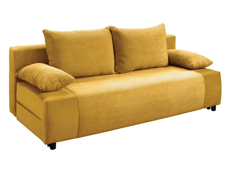 BRW Тримісний диван-ліжко Gapi з ящиком для зберігання велюр вельветовий жовтий SO3-GAPI-LX_3DL-G2-POSO_43 фото №3