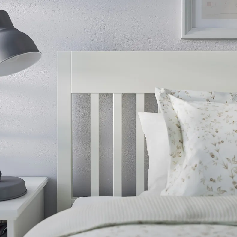 IKEA IDANÄS ИДАНЭС, каркас кровати с ящиками, белый / Лёнсет, 160x200 см 493.922.28 фото №6