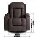 Масажне крісло MEBEL ELITE BOX, екошкіра: темно-коричневий фото thumb №20