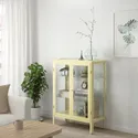 IKEA FABRIKÖR ФАБРІКЕР, шафа зі скляними дверцятами, блідо-жовтий, 81x113 см 804.601.25 фото thumb №2