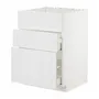 IKEA METOD МЕТОД / MAXIMERA МАКСІМЕРА, підлог шафа д / мийки+3 фр пан / 2 шух, білий / стенсундський білий, 60x60 см 894.094.82 фото