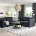 IKEA VIMLE ВИМЛЕ, 4-местный угловой диван, Саксемара черно-синяя 593.995.16 фото thumb №2