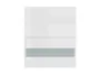 BRW Верхня кухонна шафа Sole L6 60 см з нахиленим дисплеєм білий екрю, альпійський білий/екрю білий FK_G2O_60/72_OV/O-BAL/BIEC фото