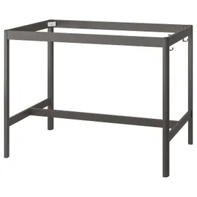 IKEA IDÅSEN ИДОСЕН, подстолье для столешницы, тёмно-серый, 139x69x102 см 904.838.19 фото