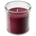 IKEA STÖRTSKÖN СТЁРТСКЁН, ароматическая свеча в стакане, черника / красный, 40 часов. 905.021.82 фото thumb №1