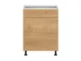BRW Кухонный базовый шкаф Sole 60 см левый с выдвижным ящиком дуб арлингтон, альпийский белый/арлингтонский дуб FH_D1S_60/82_L/SMB-BAL/DAANO фото