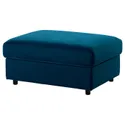 IKEA VIMLE ВИМЛЕ, табурет для ног с ящ д/хрн, Джупарп темно-зелено-голубой 694.335.86 фото thumb №1