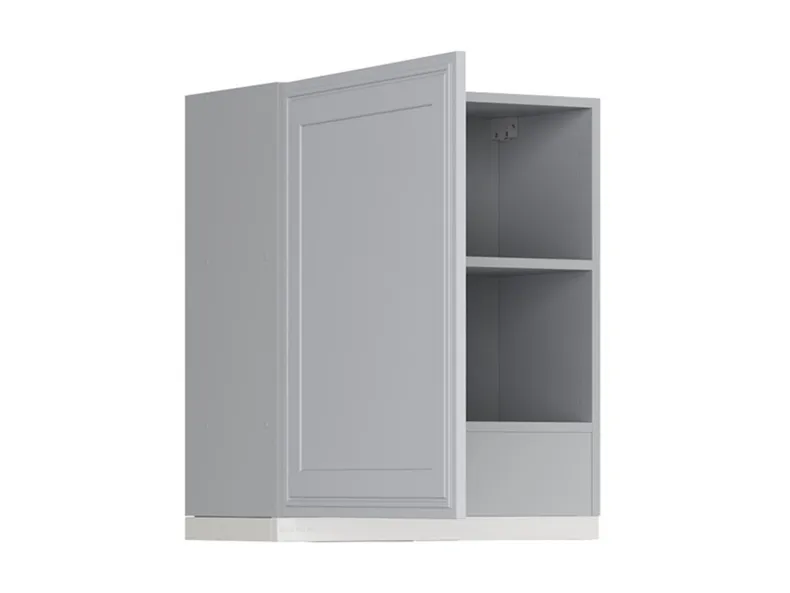BRW Верхний кухонный шкаф Verdi 60 см с вытяжкой слева светло-серый матовый, греноловый серый/светло-серый матовый FL_GOO_60/68_L_FL_BRW-SZG/JSZM/BI фото №3