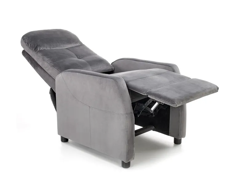 Кресло реклайнер мягкое раскладное HALMAR FELIPE 2, серый фото №12