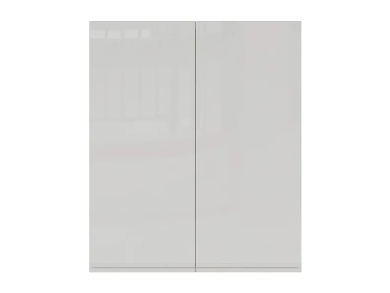 BRW Верхня дводверна кухонна шафа 80 см світло-сірий глянець, альпійський білий/світло-сірий глянець FH_G_80/95_L/P-BAL/XRAL7047 фото №1
