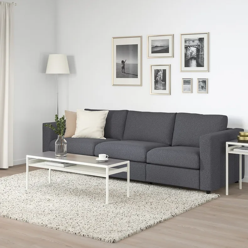 IKEA VIMLE ВИМЛЕ, 3-местный диван-кровать, Окрашенный в средне-серый цвет 795.452.77 фото №4