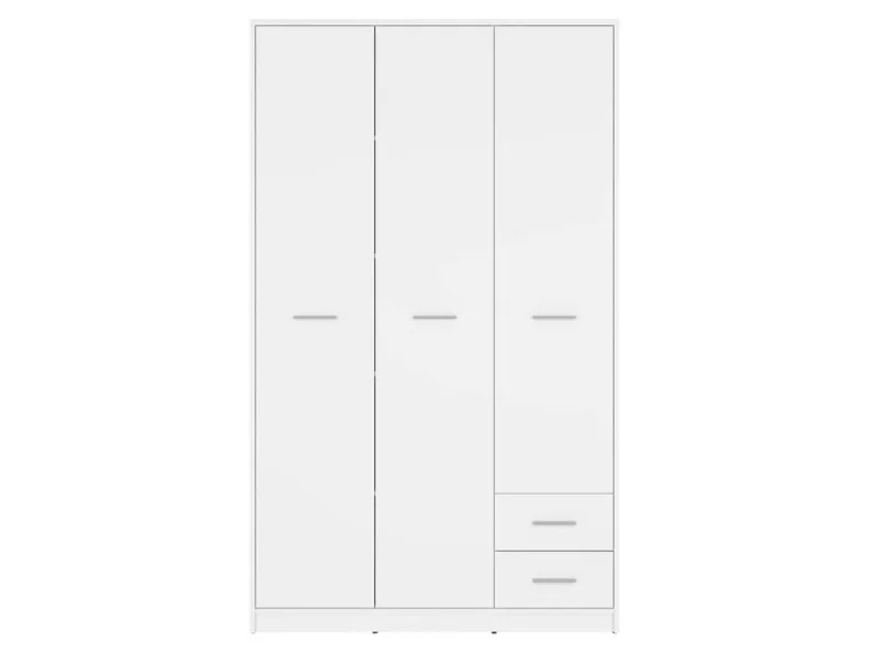 BRW Шкаф трехдверный Nepo Plus 118 см с ящиками белый, белый SZF3D2S-BI фото №2