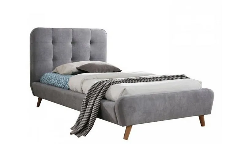 Односпальная кровать SIGNAL TIFFANY 90, серый, 90x200 фото №1