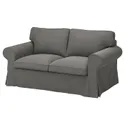 IKEA EKTORP ЕКТОРП, чохол для 2-місного дивана, ХАКЕБУ темно-сірий 205.652.72 фото thumb №2