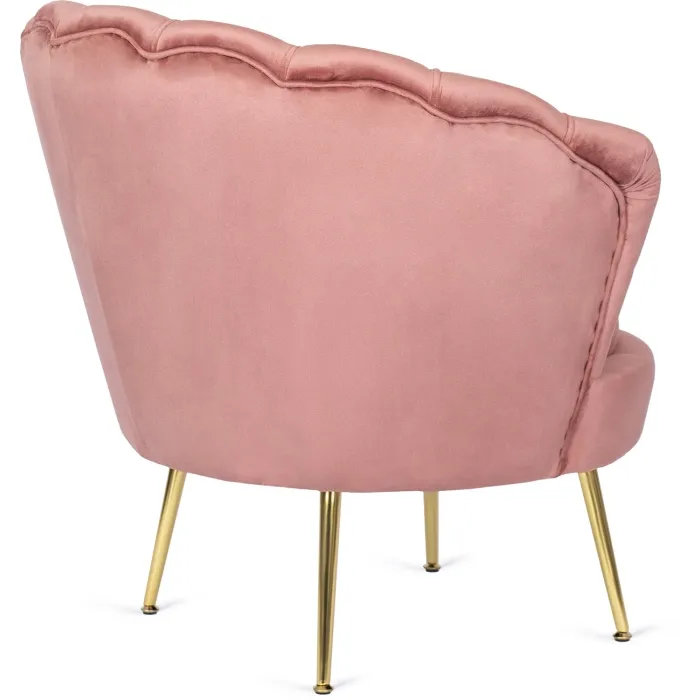Кресло мягкое бархатное MEBEL ELITE ANGEL Velvet, розовый фото №7