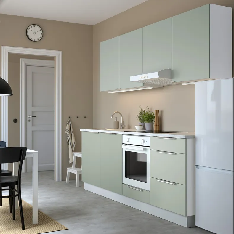 IKEA ENHET ЭНХЕТ, кухня, бледный серо-зеленый, 243x63.5x222 см 094.992.12 фото №2