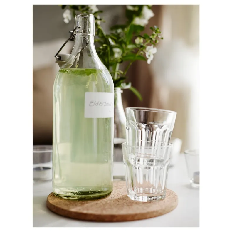 IKEA KORKEN КОРКЕН, бутылка с пробкой, прозрачное стекло, 1 л 302.135.52 фото №4