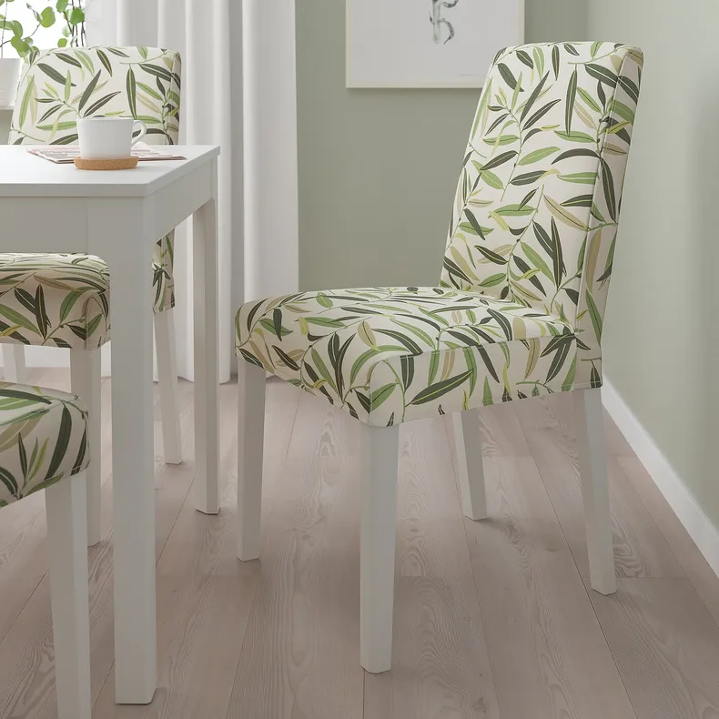 IKEA BERGMUND БЕРГМУНД, стілець, білий / ФОГЕЛЬФОРС різнобарвний 993.880.97 фото №5