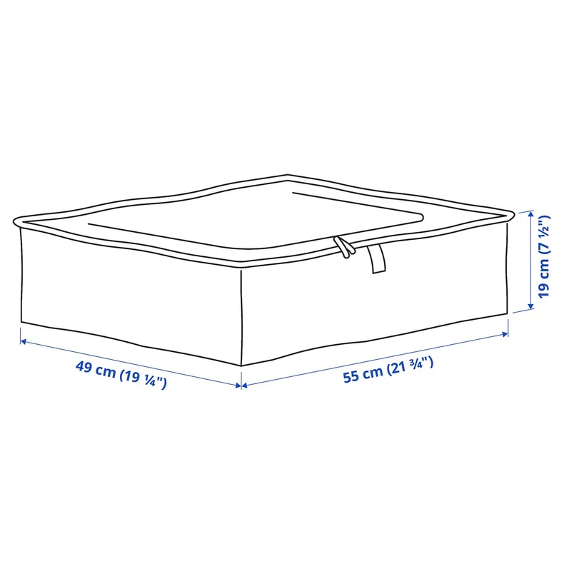 IKEA PÄRKLA ПЕРКЛА, коробка для зберігання, 55x49x19 см 503.953.82 фото №8