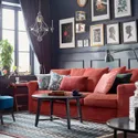 IKEA GRÖNLID ГРЕНЛІД, 3-місний диван, ЛЬЙУНГЕН світло-червоний 994.089.72 фото thumb №4
