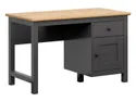 Письмовий стіл BRW Hesen, 120х60 см, графітовий/дуб артизан BIU1D1S-GF/DASN фото thumb №1