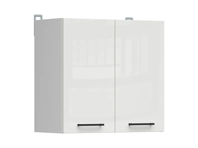 BRW Двухдверный верхний кухонный шкаф Junona Line 60 см мел-глянец, белый/мелкозернистый белый глянец G2D/60/57-BI/KRP фото №2