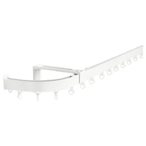 IKEA VIDGA ВІДГА, одинарна шина з кутовим з’єднаннями, білий 594.282.60 фото