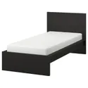 IKEA MALM МАЛЬМ, каркас кровати, черно-коричневый / Леирсунд, 90x200 см 490.200.30 фото thumb №1