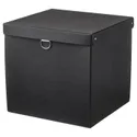 IKEA NIMM НІММ, коробка для зберігання з кришкою, чорний, 32x30x30 см 405.181.66 фото thumb №1