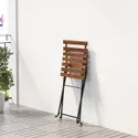 IKEA TÄRNÖ ТЕРНО, стілець, вуличний, складаний чорний/світло-коричнева морилка 900.954.28 фото thumb №6