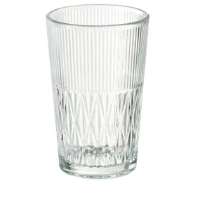 IKEA SMÄLLSPIREA СМЭЛЛСПИРЕА, ваза, прозрачное стекло / узор, 17 см 905.421.78 фото
