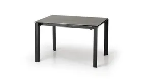 Обеденный стол HALMAR HORIZON 120-180x85 см серый, черный фото