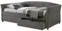 Ліжко односпальне SIGNAL Lanta Velvet 90x200 см, сірий фото thumb №1